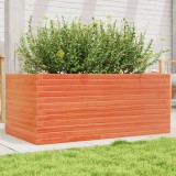 vidaXL Jardinieră grădină, maro ceruit, 110x60x45,5 cm, lemn masiv pin