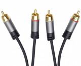 Cablu audio 2 x RCA la 2 x RCA T-T 1.5m, kjqccmm015, Oem