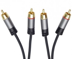 Cablu audio 2 x RCA la 2 x RCA T-T 1.5m, kjqccmm015