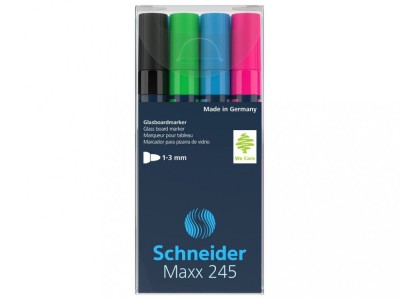 Marker pentru sticla Schneider Maxx 245 4 buc/set foto
