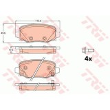 Placute frana TRW GDB2116, Spate