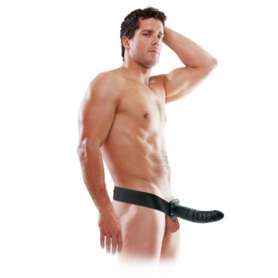 FETISH FANTASY SERIES - 19 CM HOLLOW STRAP-ON BLACK foto