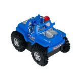 Masinuta de politie Off Road, se roteste, Albastra, ATU-087318, Plastic, Oem