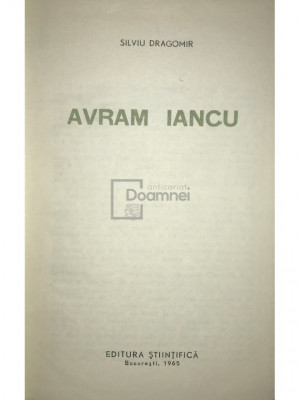 Silviu Dragomir - Avram Iancu (editia 1965) foto
