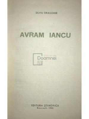 Silviu Dragomir - Avram Iancu (Editia: 1965) foto