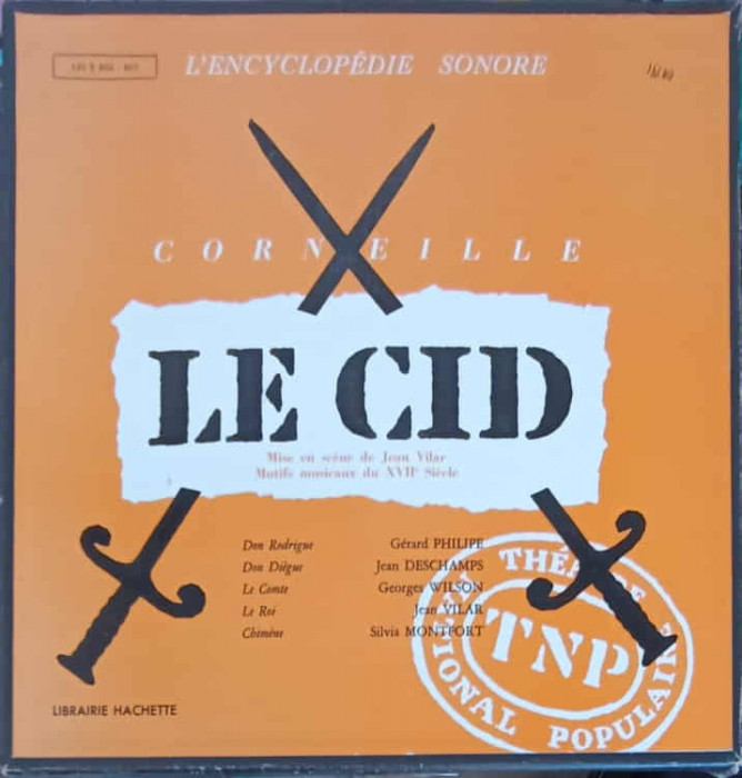 Disc vinil, LP. Le Cid. SET 2 DISCURI VINIL-PIERRE CORNEILLE