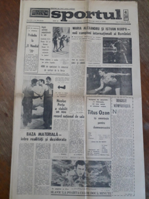 Ziarul Sportul 9 Februarie 1970 / CSP foto