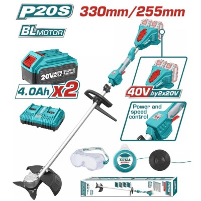 TOTAL - MOTOCOASA LI-ION SI TRIMMER 40V (INCLUDE 2 BATERII, 1 INCARCATOR) RESIGILAT PowerTool TopQuality foto