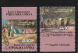 Bosnia Herzegovina Srpska 2007- Europa CEPT,serie 2 valori dantelate,MNH,Mi.386 Do-387 Du