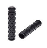 Set Mansoane Bicicleta Negre 125mm - Cauciuc, Ghidon, Piese Accesorii Moto