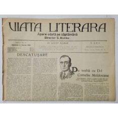 VIATA LITERARA , DIRECTOR G. MURNU , SAPTAMANAL , ANUL I , NR. 4 , 13 MARTIE , 1926
