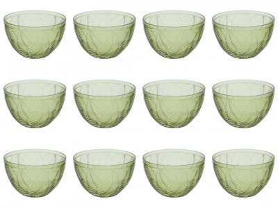 Set boluri, 12 piese, 850 ml, Plastic, Verde foto