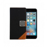 Husa Flip Astrum FC MATTE BOOK Apple iPhone 6/6s Negru, Cu clapeta, Vinyl