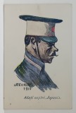 MILITAR JAPONEZ , GRAFICA CU TEXT ' ALIATII NOSTRI - JAPONIA ' , CARTE POSTALA ILUSTRATA , 1916