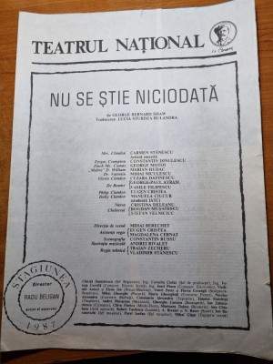 program teatrul national-nu se stie niciodata-george motoi,carmen stanescu foto