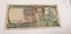 bancnota columbia 200 p 1974 foto