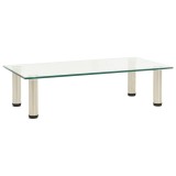 Cumpara ieftin Suport TV, transparent, 60 x 35 x 17 cm, sticla securizata