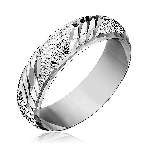 Inel argint 925 - model tip nisip, crestături &icirc;nclinate - Marime inel: 54
