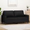 vidaXL Canapea cu 2 locuri, negru, 140 cm, catifea 359204