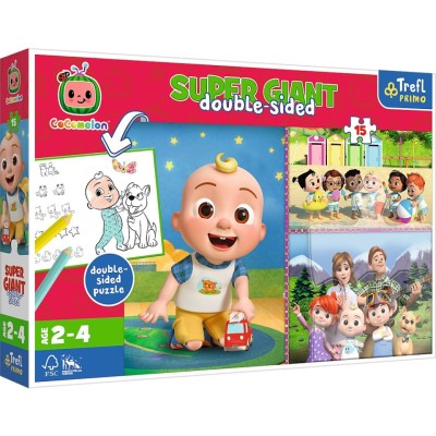 PUZZLE TREFL PRIMO SUPER GIANT 15 COCOMELON foto