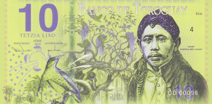 Bancnota Toroguay 10 Lixo 2019 - UNC ( polimer, fantezie )
