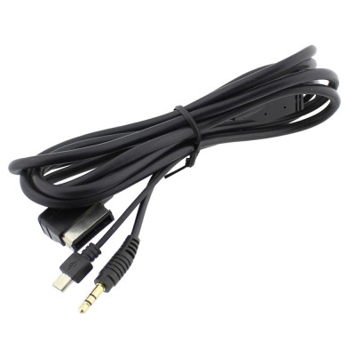 Cablu AMI-MMI AUX Skoda, Audi, la jack 3,5mm si micro USB - 650017 foto
