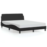 Cumpara ieftin Cadru de pat, Dover, negru, 137x190 cm, piele artificiala