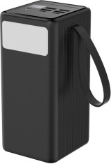 Baterie externa Platinet 65 W PD, 60.000 mAh, lanterna led SOS, power bank, 6 x USB-A, 2 x USB-C