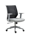 Scaun birou egonomic SL Q320, mesh, mecanism inclinare, baza polipropilena, suport lombar, roti cauciucate, 90 kg, negru/gri