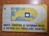 Harta turistica si automobilistica a republicii populare romane - 1960 -91/66 cm