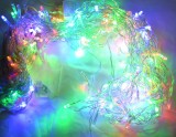 Instalatie de Craciun, tip turturi cu lumina led multicolora, franjuri, 270 leduri, 6M, Gimihome