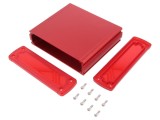 Carcasă universală aluminiu roșu 146,6mm x 129mm x 41,6mm