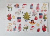 Felicitare Vintage Advent &bdquo;Christmas&rdquo; &ndash; Germania, 24 Ferestre (Nedeschise), cu Plic, 15x11.5 cm