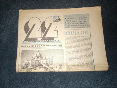 ZIARUL 22 15 FEBRUARIE 1991 foto