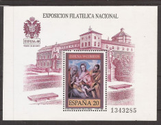 SPANIA 1989 PICTURA EL GRECO ( colita dantelata) MNH foto