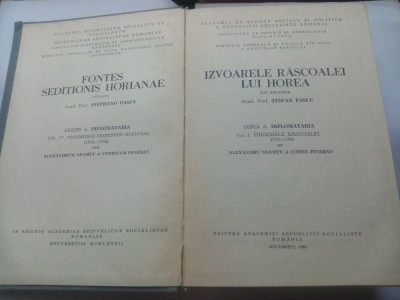 IZVOARELE RĂSCOALEI LUI HOREA - SERIA A - VOL. 1 - PREMISELE RĂSCOALEI foto