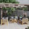 Gossi set mobilier gradina cu perne, 9 piese, lemn masiv acacia