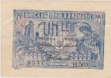 ROMANIA 1 LEU 1920 F varianta de culoare