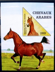 Benin 1997 cai de rasa , cai arăbești bloc neștampilată