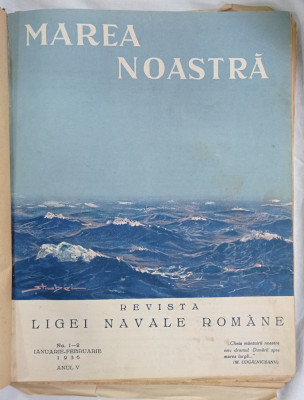 Revista Ligii Navale Rom&amp;acirc;ne 1936 nr 1 si 2 Ian Feb. foto