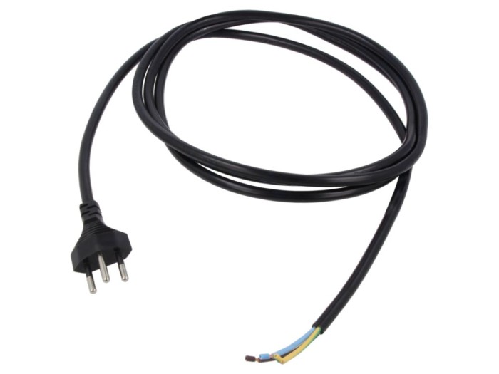 Cablu 3x1mm2, 2,5m, negru