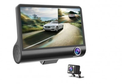 Camera auto tripla: fata, spate, interior, design tip monitor, 4 inch, Full HD foto
