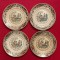 4 FARFURII FOARTE VECHI, DE COLECTIE, CU MARCAJ CHINOIS ST AMAND ( NORD) D19,8cm