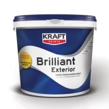 Vopsea Super Lavabila Alba Fortificat Cu Particule De Porțelan Kraft Brilliant Exterior / 8.5L