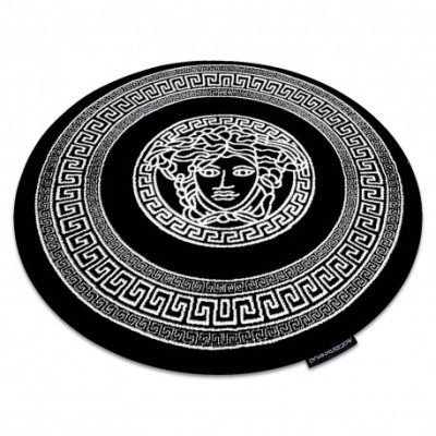 Covor HAMPTON Medusa cerc medusa greacă negru, cerc 160 cm foto