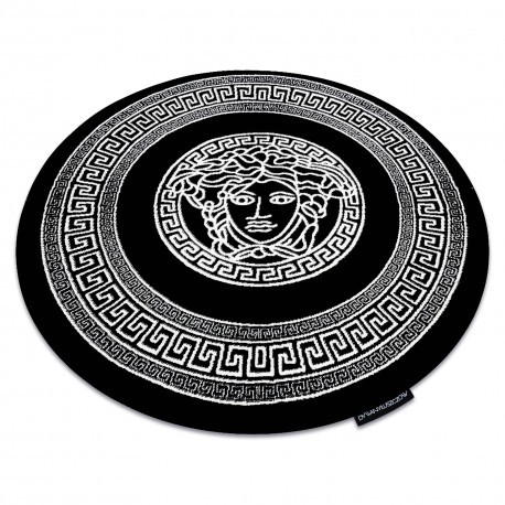 Covor HAMPTON Medusa cerc medusa greacă negru, cerc 160 cm