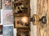 Lampa pe gaz realizată din staniu si sticla