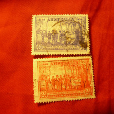 2 Timbre Australia 1937 - Istorie , stampilate