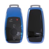 Husa Cheie Smartkey Mercedes Benz 3 Butoane Albastra TPU+PC Model Nou AutoProtect KeyCars, Oem