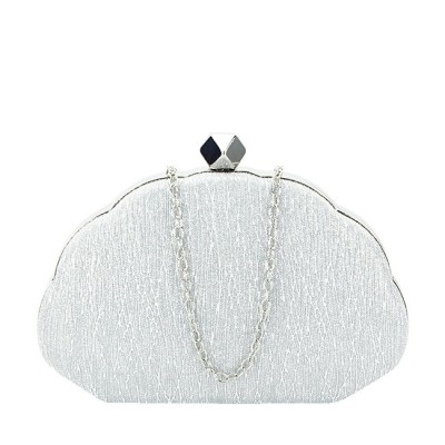 Geanta clutch argintiu cu sclipici BHY-5041 05 foto